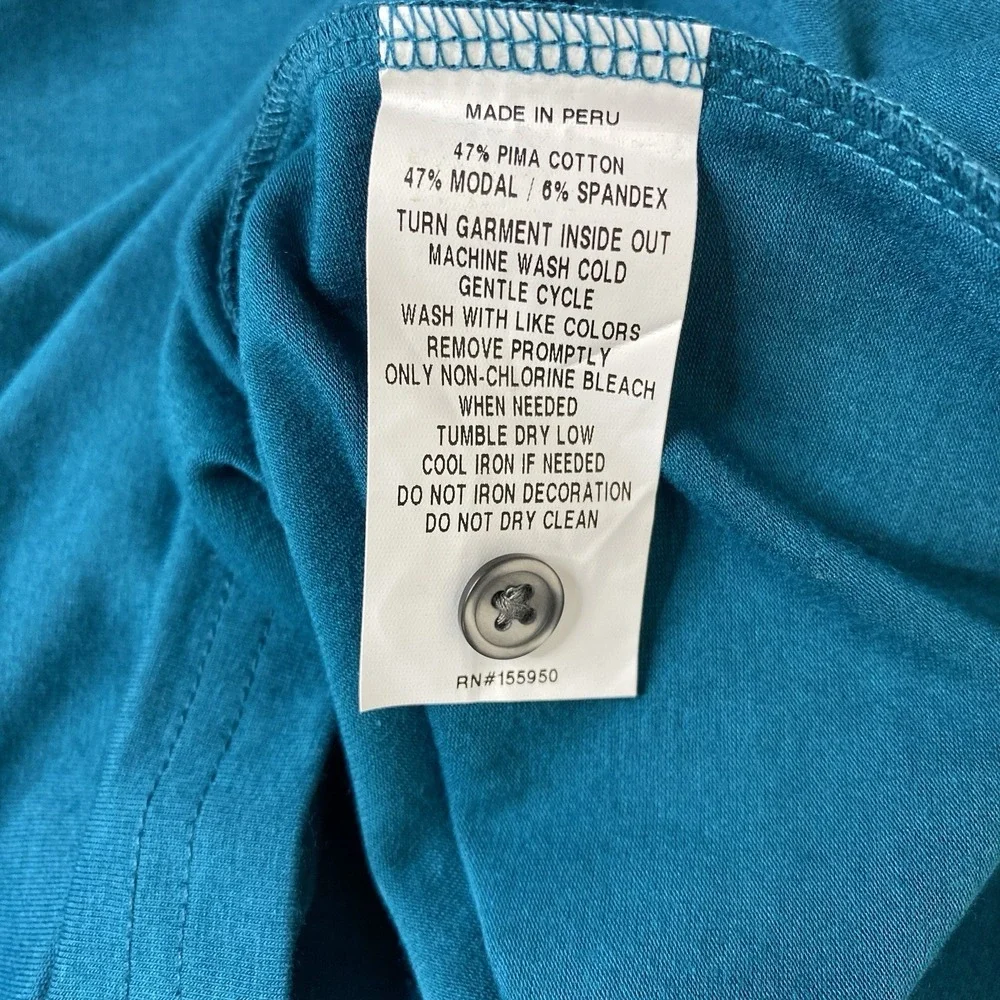 Greyson Apache II Long Sleeve‎ polo Shirt Men's XXL Fiddle Teal Green